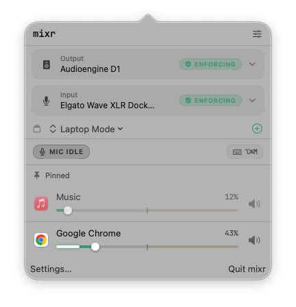 I built a per-app volume mixer for macOS that installs no driver